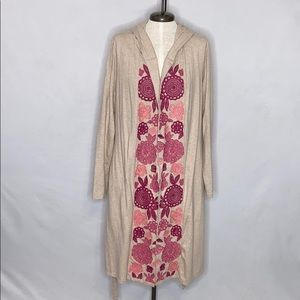 Garnet Hill Embroidered Hooded Robe